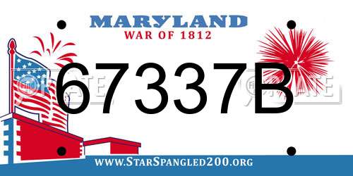 67337B Maryland License Plate