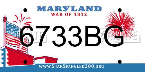 6733BG Maryland License Plate