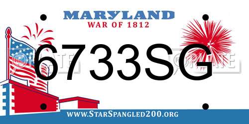 6733SG Maryland License Plate
