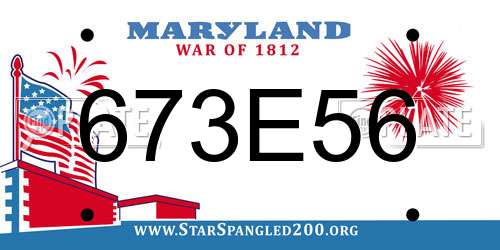 673E56 Maryland License Plate
