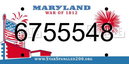 6755548 Maryland License Plate