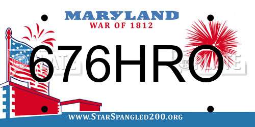 676HRO Maryland License Plate