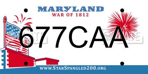 677CAA Maryland License Plate