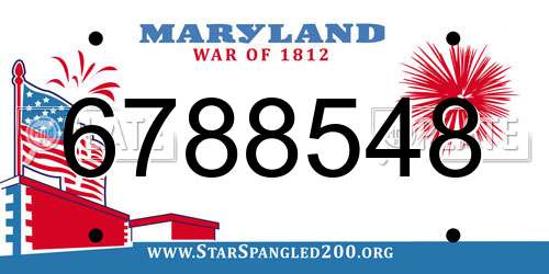 6788548 Maryland License Plate