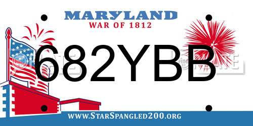682YBB Maryland License Plate