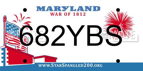 682YBS Maryland License Plate