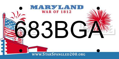 683BGA Maryland License Plate
