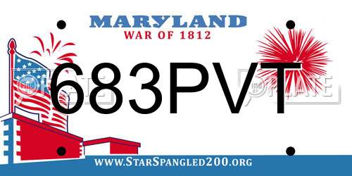 683PVT Maryland License Plate
