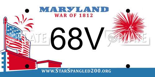 68V Maryland License Plate
