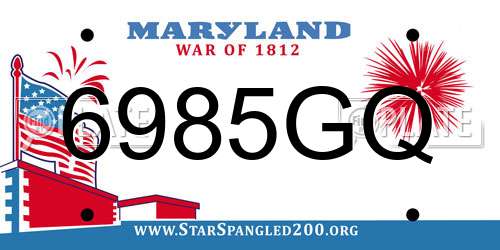 6985GQ Maryland License Plate