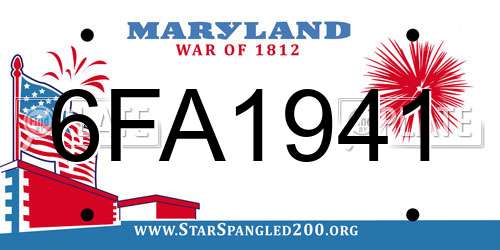 6FA1941 Maryland License Plate