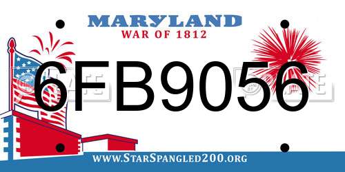 6FB9056 Maryland License Plate