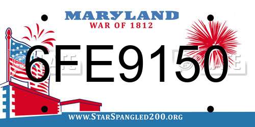 6FE9150 Maryland License Plate