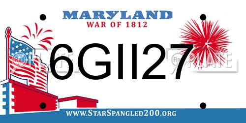 6GII27 Maryland License Plate