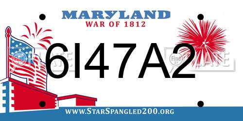 6I47A2 Maryland License Plate