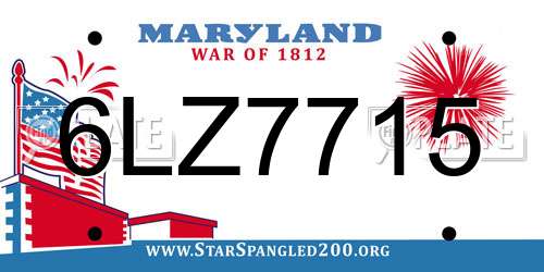 6LZ7715 Maryland License Plate