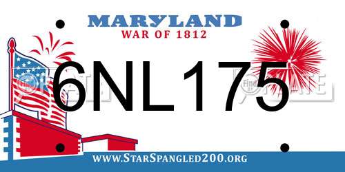 6NL175 Maryland License Plate