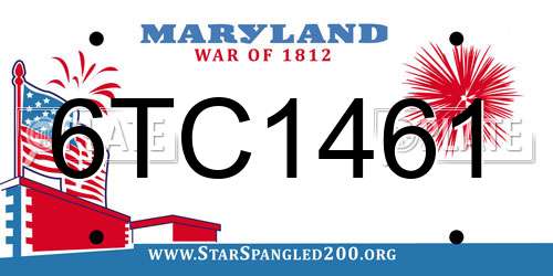 6TC1461 Maryland License Plate