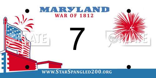 7 Maryland License Plate