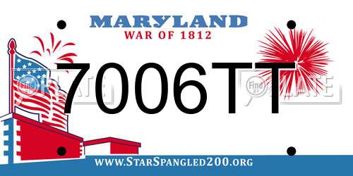 7006TT Maryland License Plate