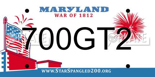700GT2 Maryland License Plate