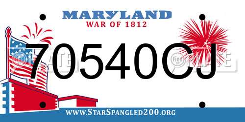 70540CJ Maryland License Plate