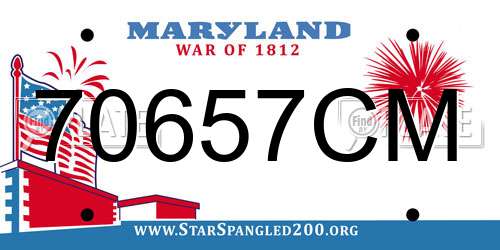 70657CM Maryland License Plate