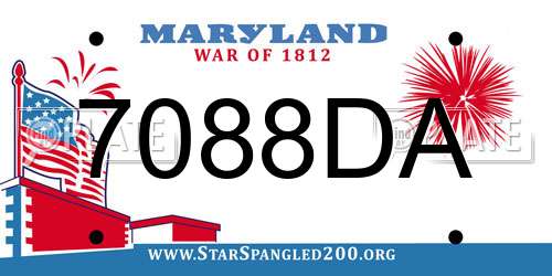 7088DA Maryland License Plate