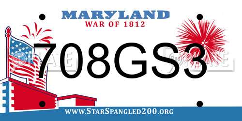 708GS3 Maryland License Plate