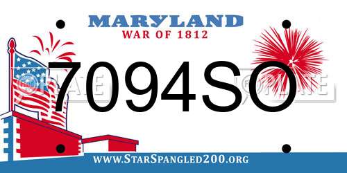 7094SO Maryland License Plate