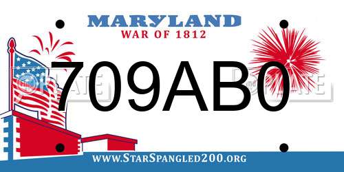 709AB0 Maryland License Plate