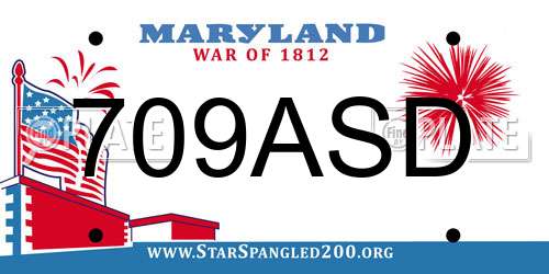 709ASD Maryland License Plate