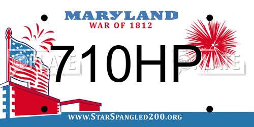 710HP Maryland License Plate