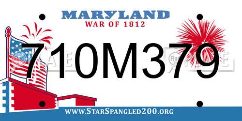 710M379 Maryland License Plate