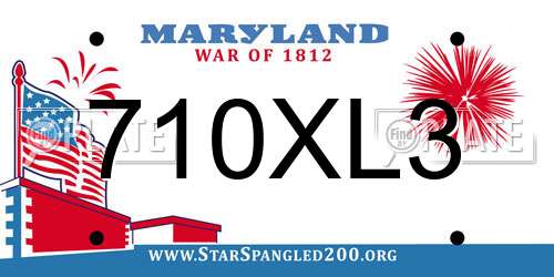 710XL3 Maryland License Plate