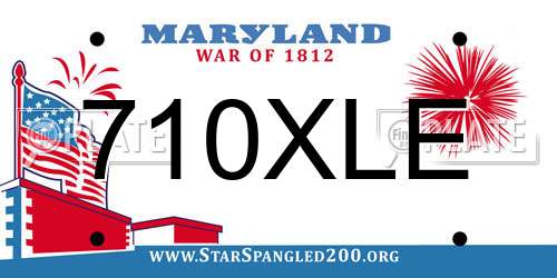 710XLE Maryland License Plate