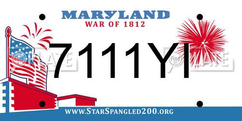 7111YI Maryland License Plate