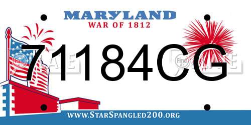 71184CG Maryland License Plate