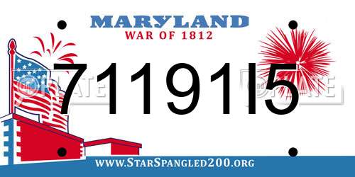 71191I5 Maryland License Plate
