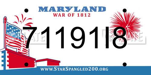 71191I8 Maryland License Plate