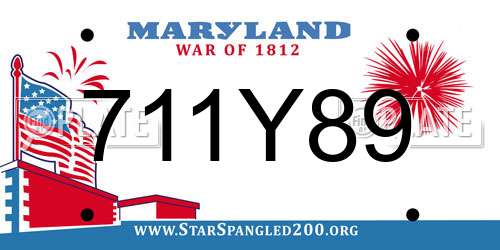 711Y89 Maryland License Plate