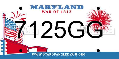 7125GG Maryland License Plate