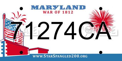 71274CA Maryland License Plate