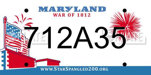 712A35 Maryland License Plate