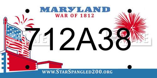 712A38 Maryland License Plate