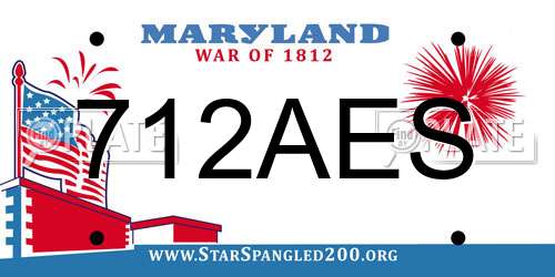 712AES Maryland License Plate