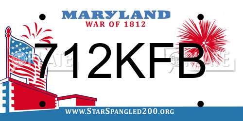 712KFB Maryland License Plate