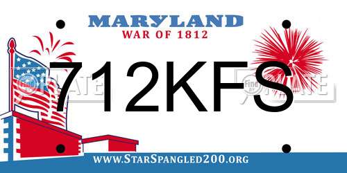 712KFS Maryland License Plate