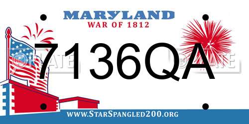 7136QA Maryland License Plate