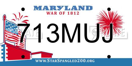 713MUJ Maryland License Plate